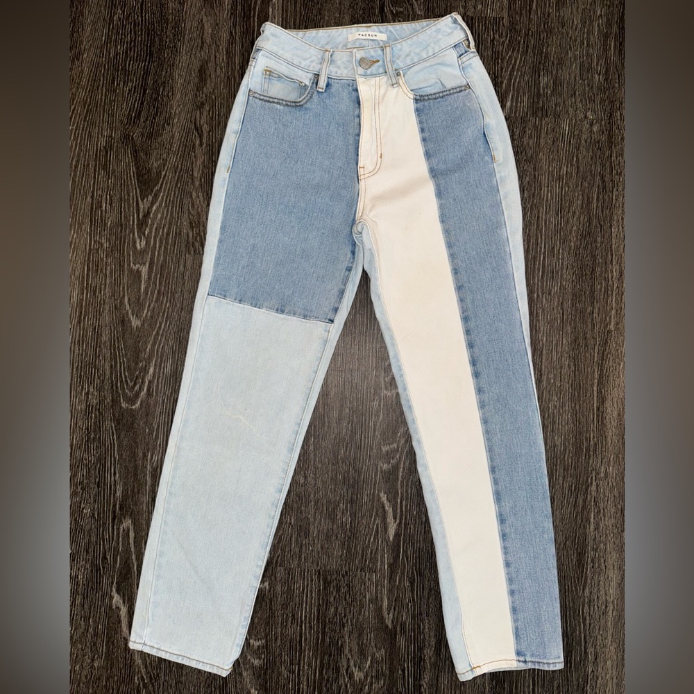 PacSun colorblock patchwork denim jeans